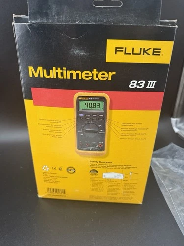 Fluke 83-III 616778 Multimeter With The Yellow Case New Open Box Never Used - product listing photo