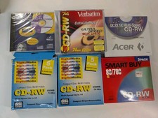 Vintage Blank CD-RW Lot Verbatim HP Acer Smart Buy DigitalMedia 650MB 700MB