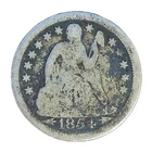 1854 Seated Liberty Dime Silver 10C United States Circulated Uncertified Coin