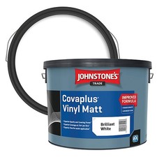 Johnstone Trade Covaplus Contract Matt Emulsion Brilliant White Wall Ceiling 10L 7.00 per litre