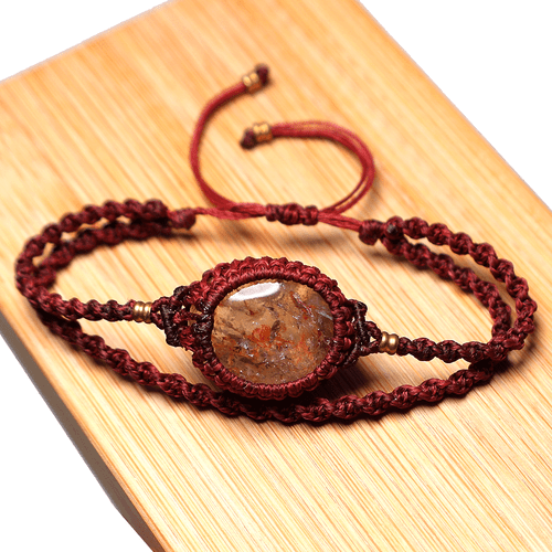 A Garden On Your Wrist~ Natural Garden Quartz Handmade Macrame Crystal Bracelet - Picture 7 of 11