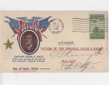 V-J Day Signed WWII Patriotic Cover – Colin P. Kelly Jr. Memorial, Father’s Auto