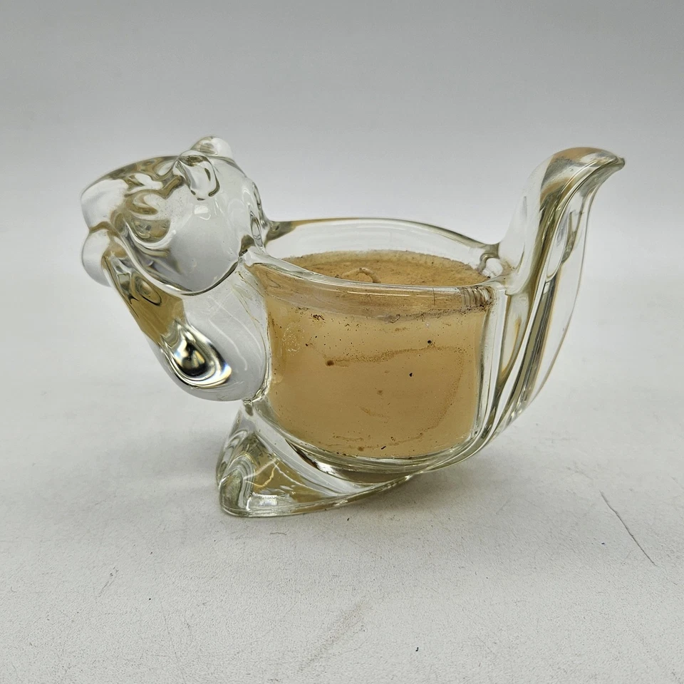 Avon Ardilla Candelabro Vidrio Transparente Estatuilla Votiva Tealight Decoración Figura Foto 4 de 4