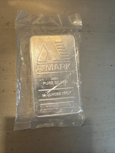 A-Mark 10oz .999+ Fine Silver bar Bullion 10 Ten Troy Ounces