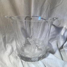 NICE Retired VARGA Golf Crystal Ice Bucket 6” W Tag Vintage
