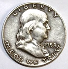 1958-D Franklin Half Dollar - Very Fine - #2038EB