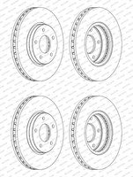 2X Ferodo 305Mm Bremsscheiben BelÜFtet Vorne Passend FüR Daimler Daimler Jaguar