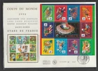 France 1998 SG3466 10v Sheet FDC World Cup Football Championship, France