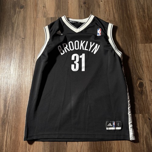 Kids Adidas Brooklyn Nets NBA Jersey Number 31 Terry Black Size Large
