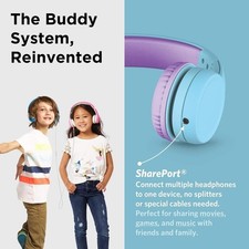 Connect Wired Kids Headphones for School w/Microphone Noise  Volume Limiting