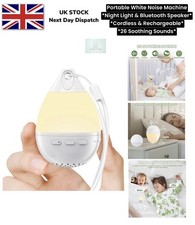 White Noise Machine Bluetooth Sleep Aid Baby Adult 26 Sounds Night Light Portabl