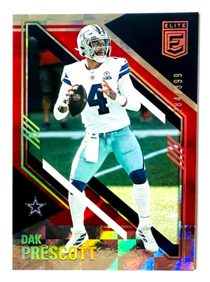 2021 Donruss Elite Dak Prescott RED Checkerboard FOIL Card SP #/399 Cowboys!