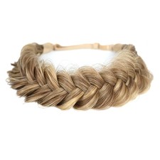 STHEJFB Braid Headband 2 Strands Messy Classic Chunky Plaited Wide Braids Ela...