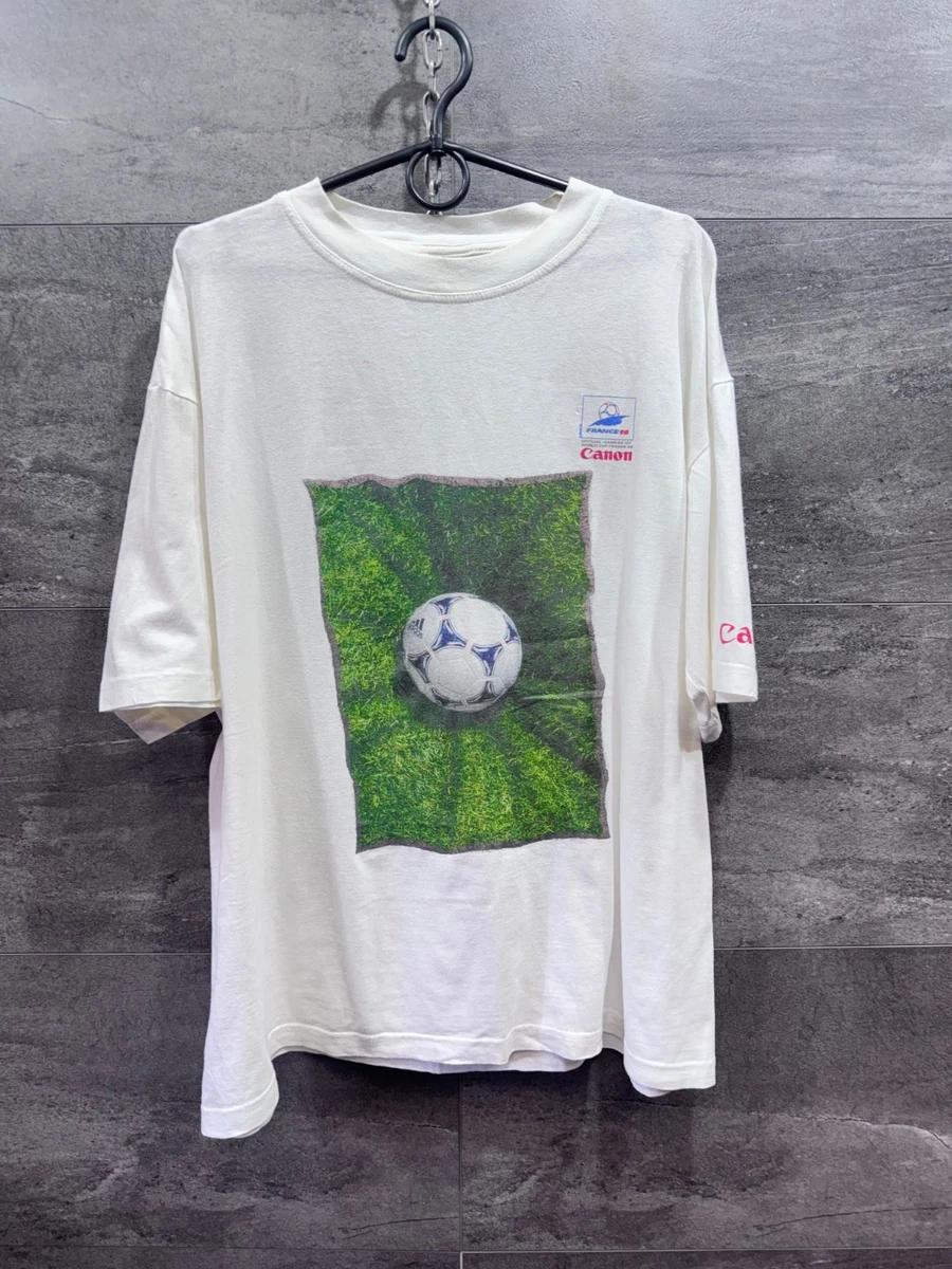 Vintage 1994 Canon World Cup France 1998 Soccer Promo T-Shirt