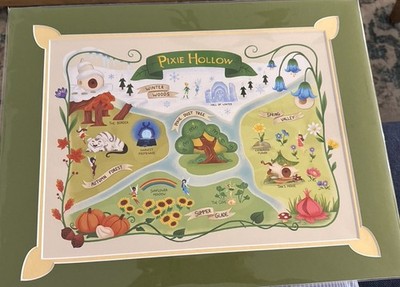 Disney Parks 2026 Pixie Hollow Art Print Natasha Guidroz 14x18  Matted