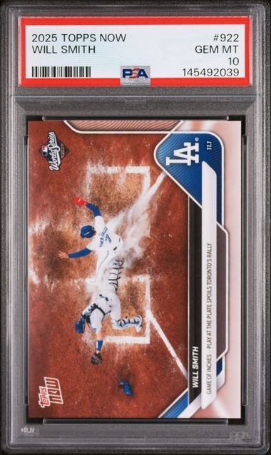 2025 Topps Now "Game of Inches" #922 Will Smith Dodgers PSA 10