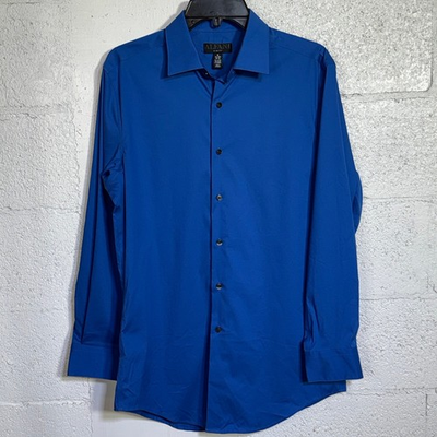 #ad Alfani Men#x27;s Slim Fit Stain Resistant Dress Shirt blue 15 15.5 32 33 $60 $23.80