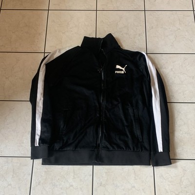 Puma Mens Navy Full-Zip Track Jacket XL Classic Logo Design