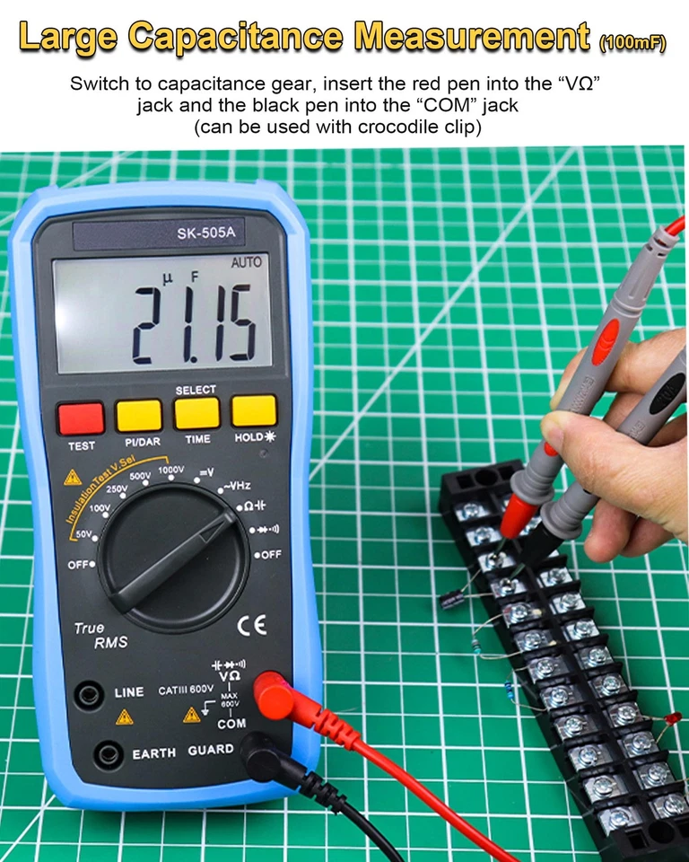 Multimeter Isolationswiderstandstester Isolationsmessgerät Isolationstester CAT - Bild 4 von 4