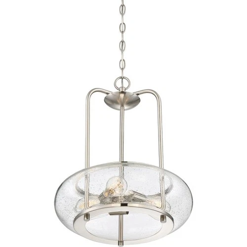 Trilogy - 3 Light Large Pendant - 20 Inches high-Brushed Nickel Finish - Picture 7 of 9
