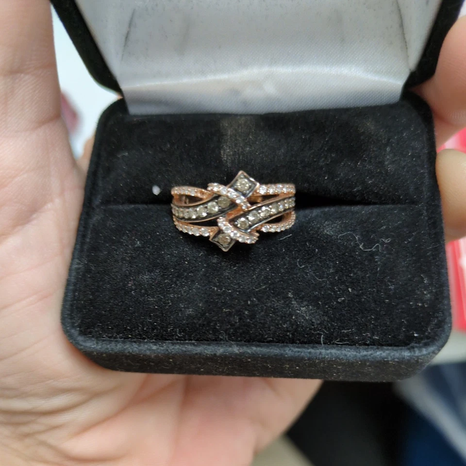 Шоколадное кольцо Le Vian 3/8 карата Шоколадные бриллианты, 1/3 карата - Изображение 3 из 4