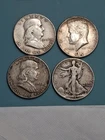 Lot Of four different half Dollars 90% Percent Silver.