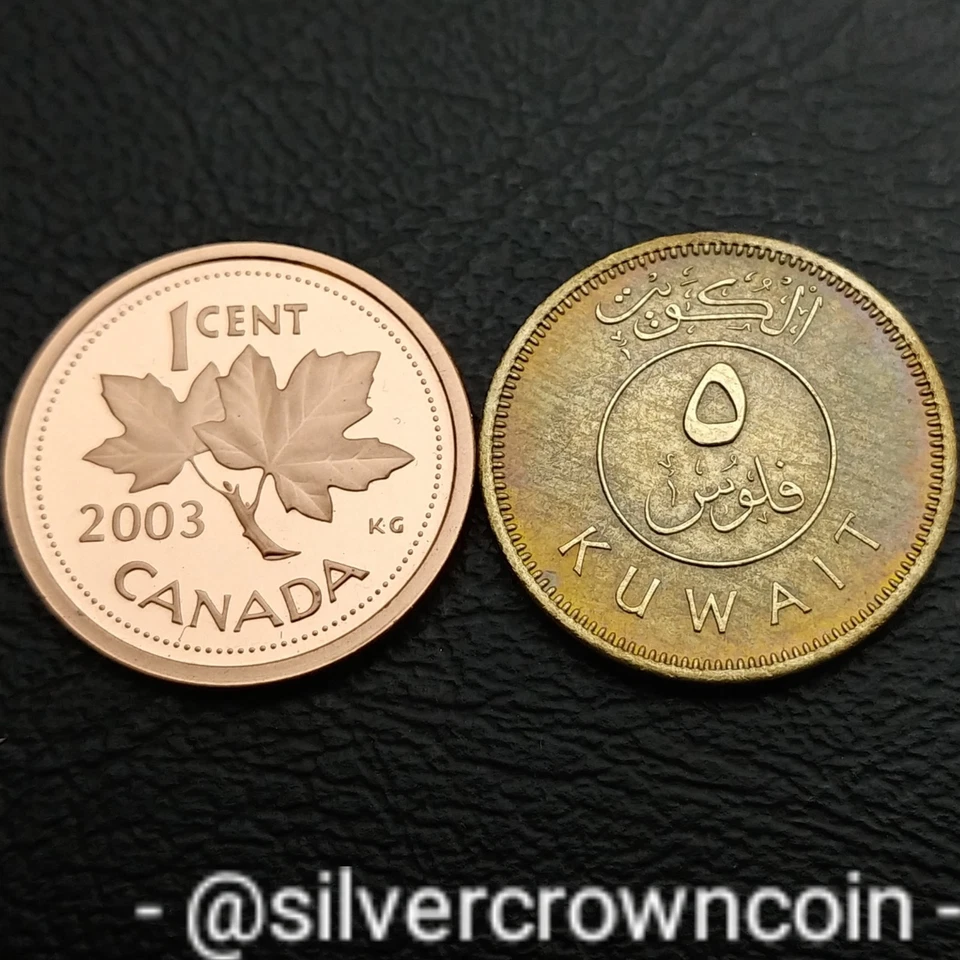 Kuwait 🇰🇼 Sovereign Emirate 5 Fils 1962 AH1386. KM#10. Five Cents coin. Dhow. - Image 3 of 4