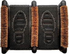 Mud Scrubber Rubber Brush Mat - Scrub & Scrape Muddy Shoes - 1 Pack