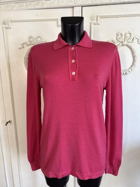 Women Peter Hahn Sweater Pink Wool 40 / L / 48 #C8V5