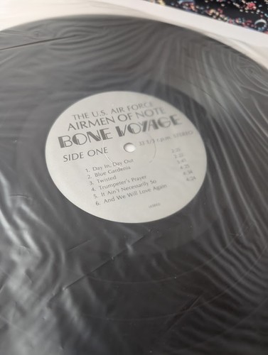 USAF AIRMEN OF NOTE - Bone Voyage - '84 private Promo jazz LP - Picture 9 of 12