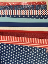 Faux Leather Sheets Patriotic Bundle Lot of 13 USA Independence Day 20x30cm 8x12