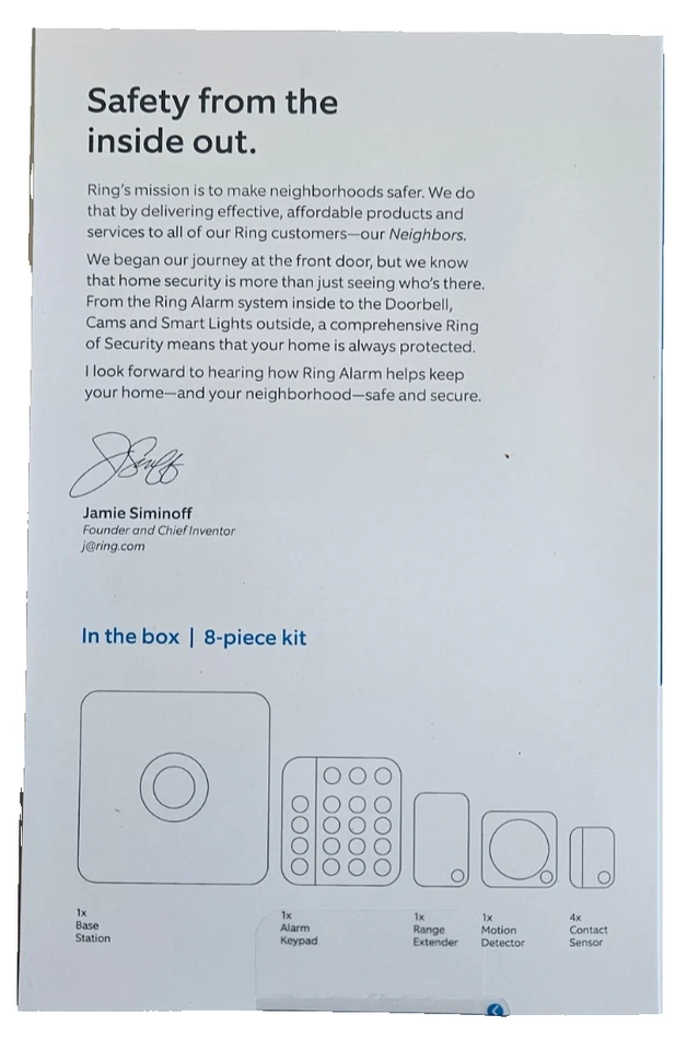 Ring Alarm 8-Piece Security Kit, 2nd Gen Home Security System w/Alexa NEW Unopen - Image 3 of 4