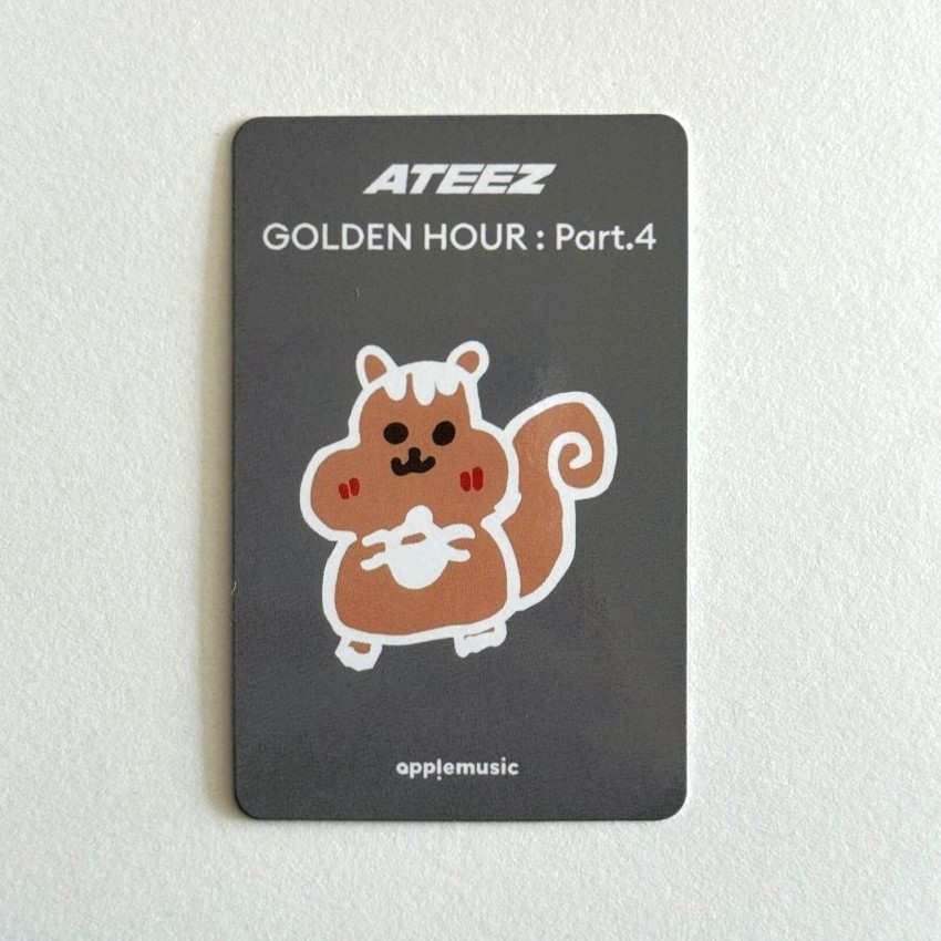 タレントカード ATEEZ APPLEMUSIC Mini-TEEZ ver. ATEEZ 13th Mini Golden Hour Part.4 AppleMusic LuckyDraw Photocard