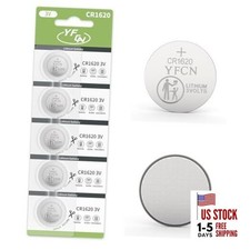 CR1620 Battery 3V Lithium Battery 5 Count Pack CR1620 Batteries for Car Key