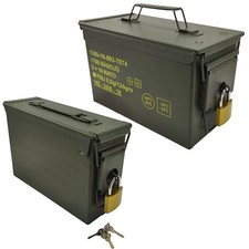 Bundeswehr Munitionskiste Metall – Abschließbar, Werkzeug- & Lagerbox