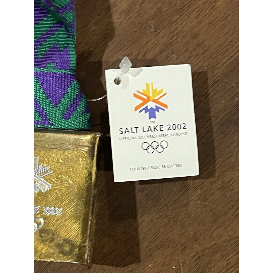 Солт-Лейк-Сити 2002 Город Олимпийских игр Корова Латунь Bell & Lanyard Moen Bell Lanyard Новый с Ярлыками - Изображение 3 из 4