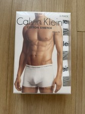 Image of Calvin Klein 3 Pack Low Rise Trunks - Icon Cotton Stretch Small Grey