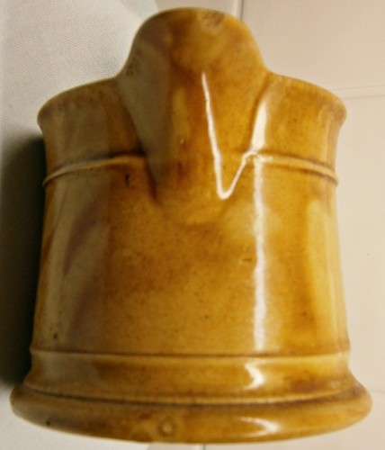 Antik 1800er gelbe Ware Keramik primitives Steinzeug englischer Krug Milchkännchen - Bild 3 von 11