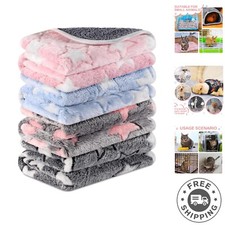 4 Pcs Waterproof Guinea Pig Blankets Washable Small Animal Fleece Bedding Abs...