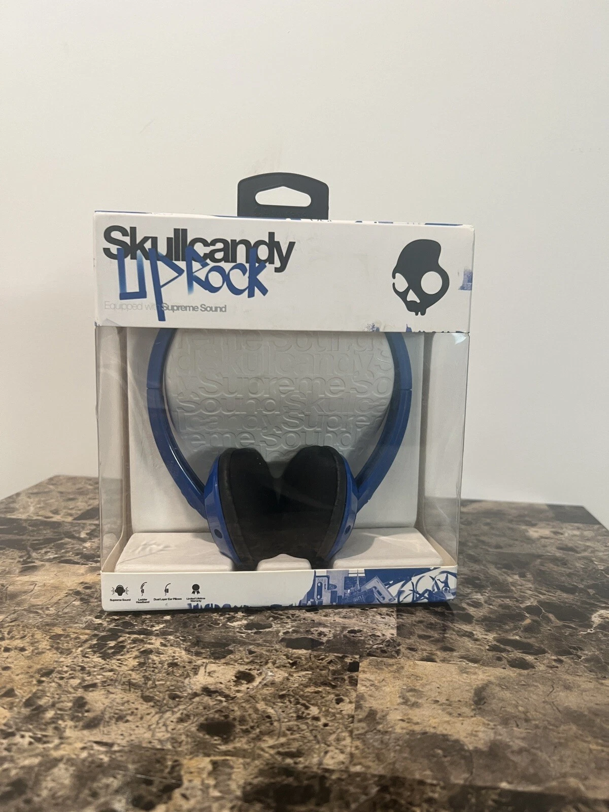 Casque Skullcandy Supreme Sound Uprock en bleu et noir   Neuf !