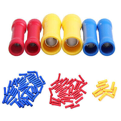 100X Insulated Terminal Butt Connector Electrical Automotive Cable Wire Crim- FT - Bild 2 von 10