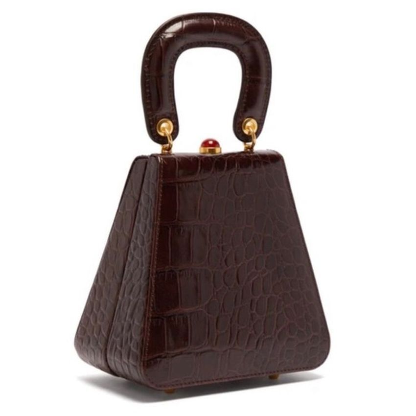 Staud Kenny Croc Bag NWT STAUD KENNY BAG BROWN CROC Original