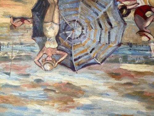 French Postimpressionism Animated Beach in France Beach Seascape Oil painting - 第 4/6 張圖片