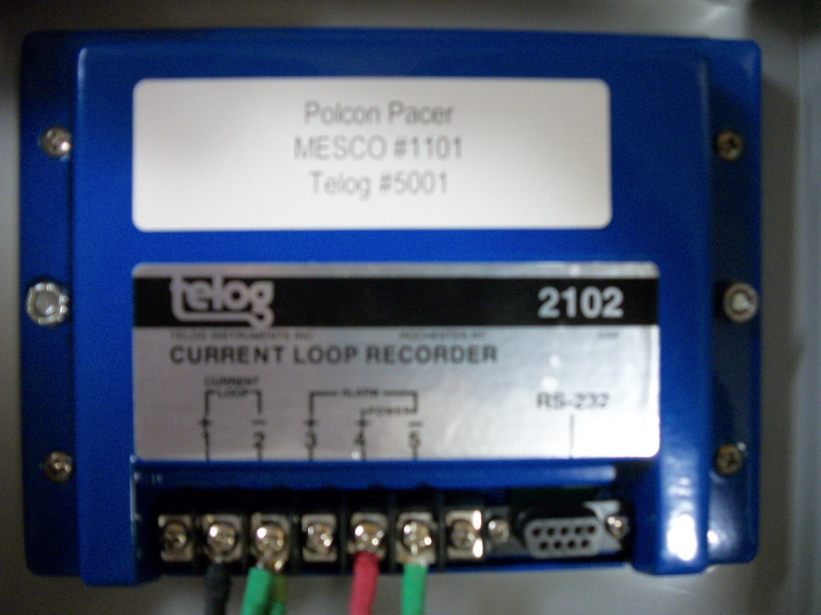 Telog Instruments POLCON PACER WATER FLOW PRESSURE MONITORING RECORDER W/ TELOG 2102 LOOP ...