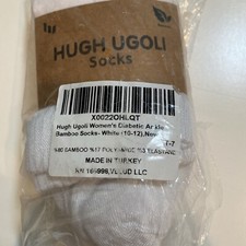 Hugh Ugoli Lightweight Women's Diabetic Ankle Bamboo Thin Socks, 4 Pairs Sz10-12