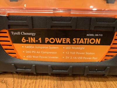 Tyrell Chenergy HH715 6-in-1 Emergency Power Station/Jump Starter