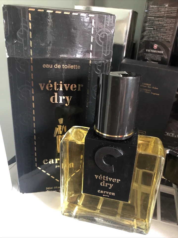 Vetiver Carven Dry Eau de Toilette 240 ml Splash "fórmula antigua" muy raro. Foto 3 de 4