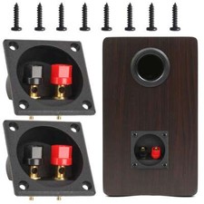 2X New Speaker Box Terminal Square Twist Cup Connector Subwoofer Enclosure Wire