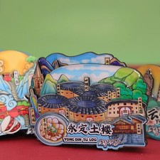 China Landmarks Refrigerator Magnets Wooden Home Decor Fridge Stickers Souvenir