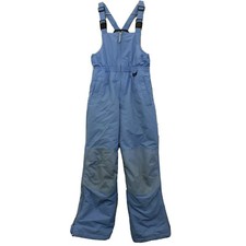 Lands' End Grow A Long Bib Youth Sz 12 Snow Suit Gear Winter Warm Puffer Blue